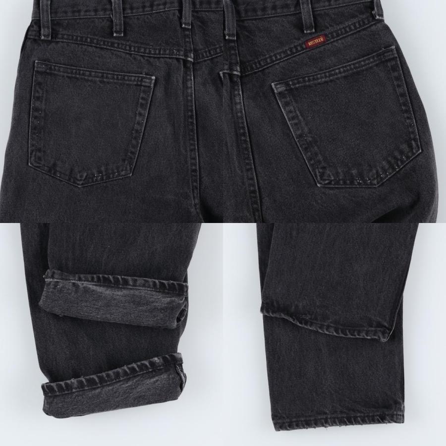 古着 ラスラー RUSTLER ブラックデニム ストレートデニムパンツ メンズw33相当/eaa417264 古着 ラスラー RUSTLER ブラックデニム ストレートデニムパンツ メンズ