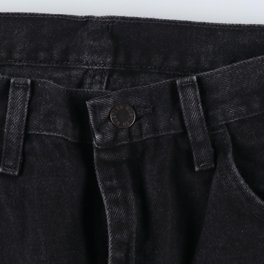 古着 ラスラー RUSTLER ブラックデニム ストレートデニムパンツ メンズ
