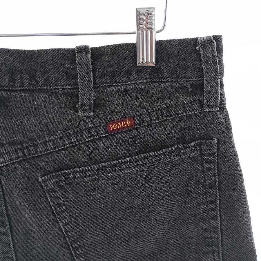 古着 ラスラー RUSTLER ブラックデニム ストレートデニムパンツ メンズ