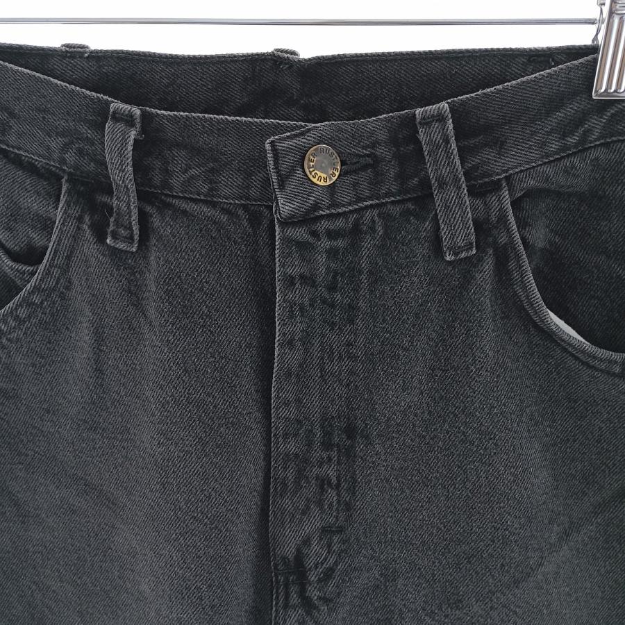 古着 ラスラー RUSTLER ブラックデニム ストレートデニムパンツ メンズ