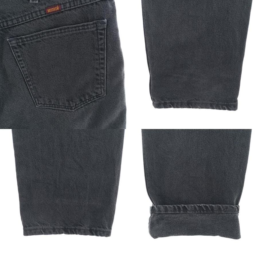 古着 ラスラー RUSTLER ブラックデニム ストレートデニムパンツ メンズ