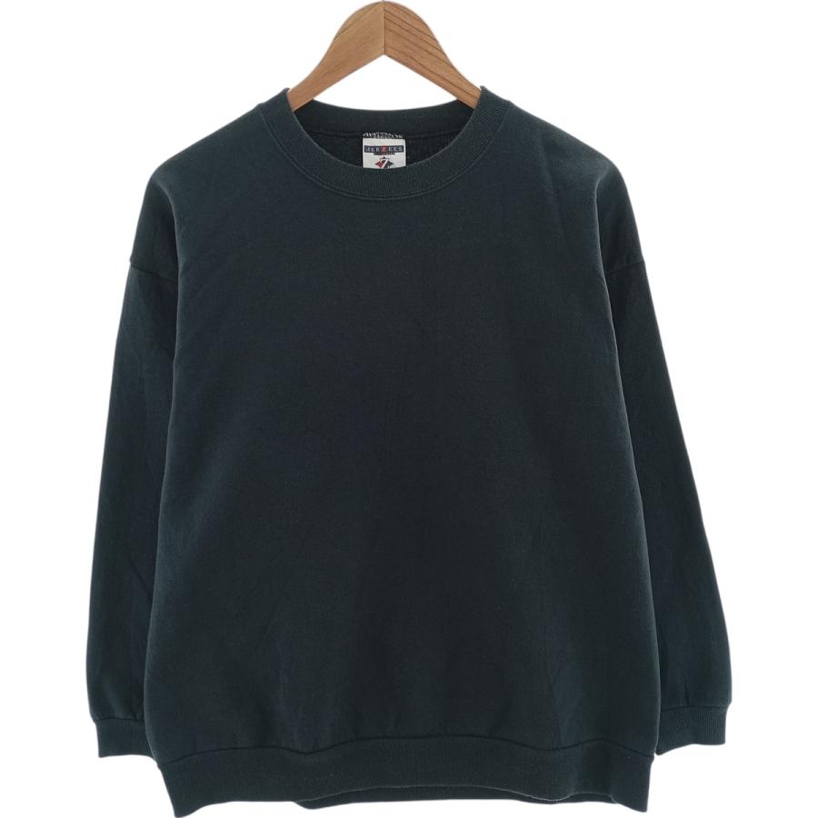 良い古着 90s JERZEES 無地 スウェット シャツ 黒 ブラック XL 古着 90年代 ジャージーズ Jerzees 無地 ブランクスウェットシャツ