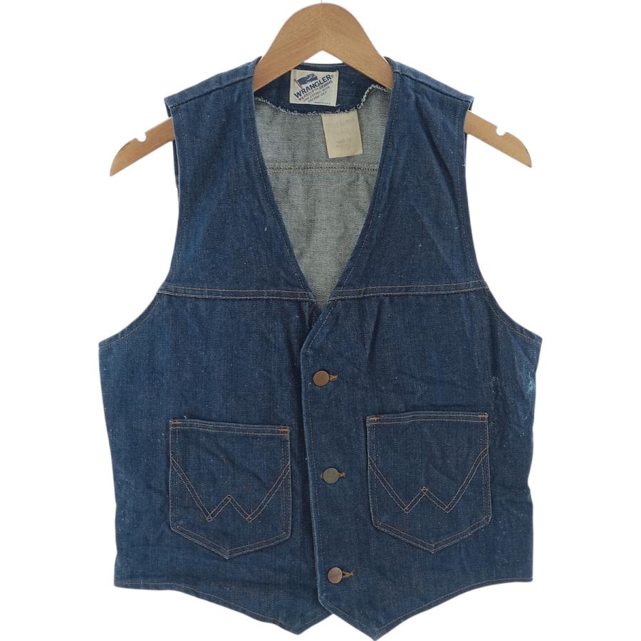 【Wrangler】ラングラー　デニム　ベスト　80年代 MADE IN USA Wrangler（ラングラー） 古着 80年代 フラッグ白タグ デニムベスト USA