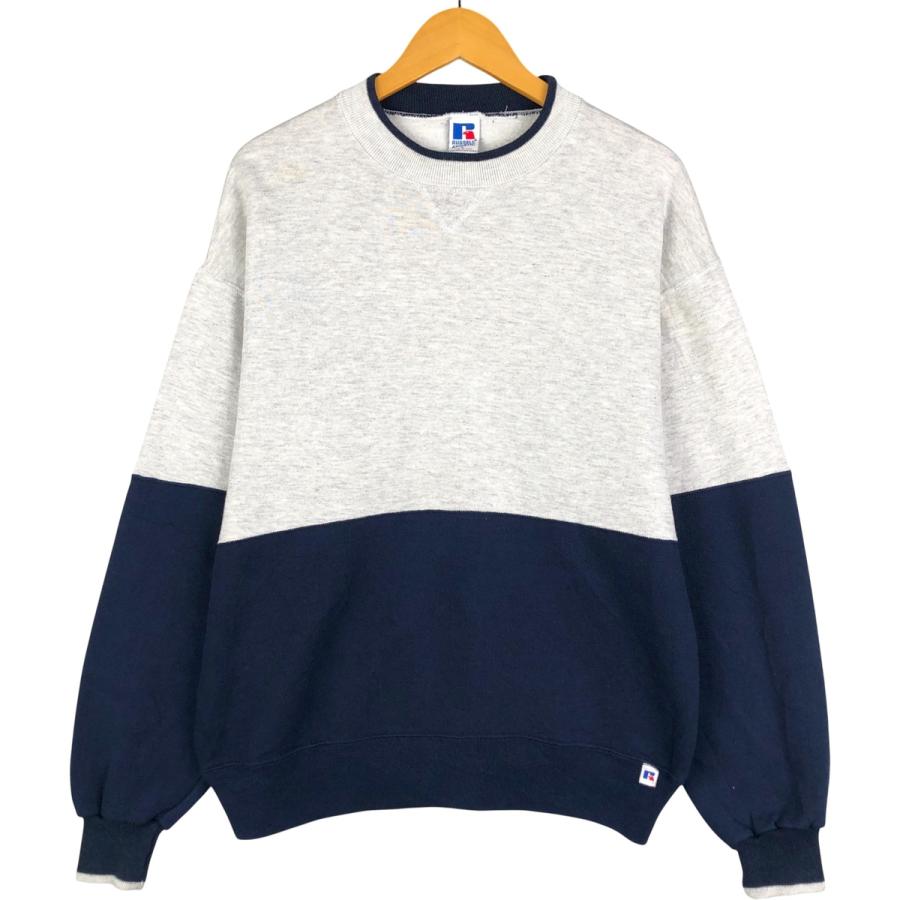 古着 90年代 ラッセル Russell 無地 ツートン ブランクスウェット
