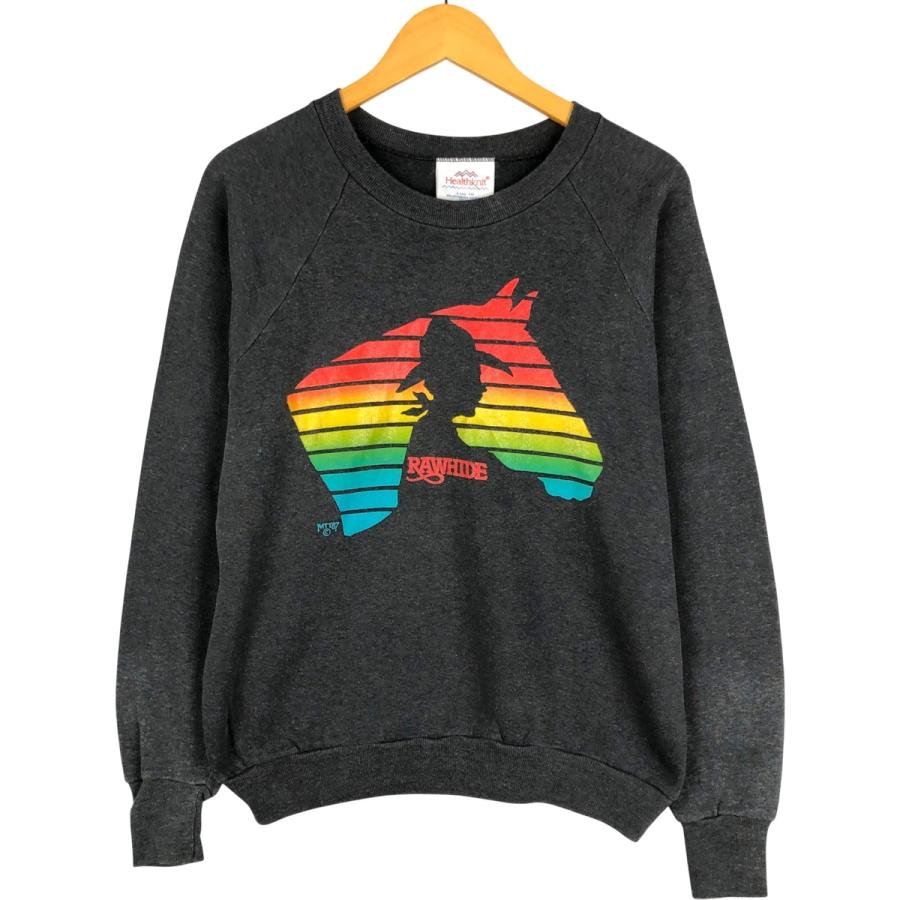 古着 80年代 ヘルスニット Healthknit プリントスウェットシャツ
