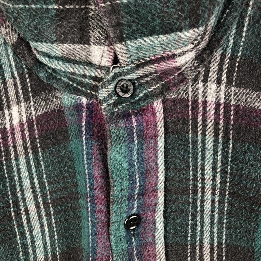 古着 90年代 CODET 長袖 フランネルチェックシャツ USA製 メンズM相当