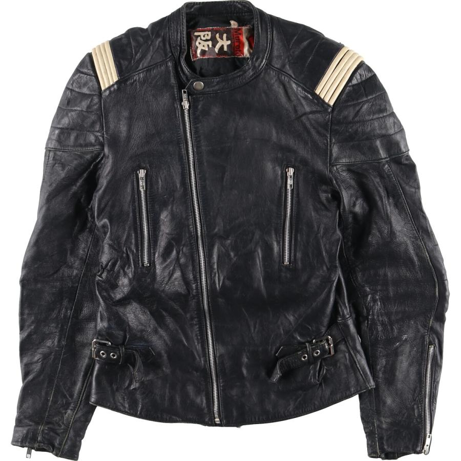 古着 Muroto セミダブルライダースジャケット フランス製 メンズS  