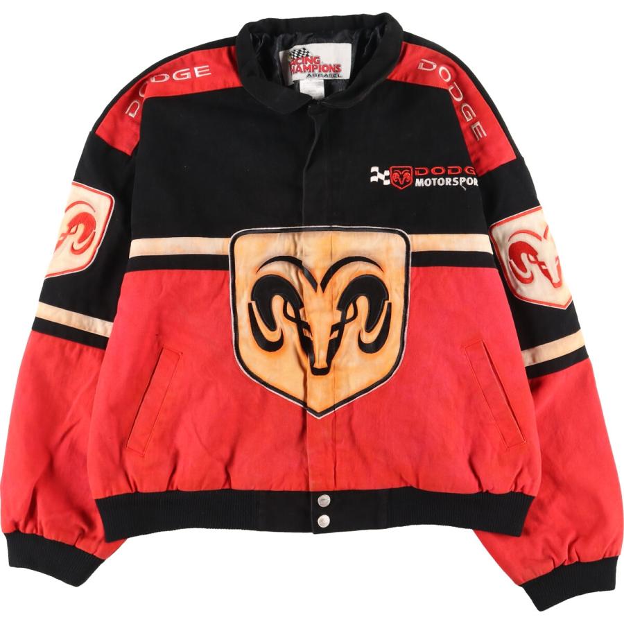 古着 RACING CHAMPIONS DODGE ダッジ レーシングジャケット メンズXL