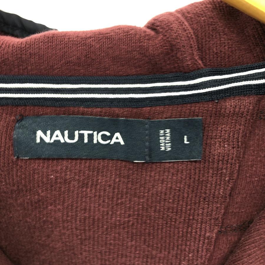 古着 00年代 ノーティカ NAUTICA ナイロン×スウェットハーフボタンパーカー メンズL /eaa420262｜jamtrading1｜03