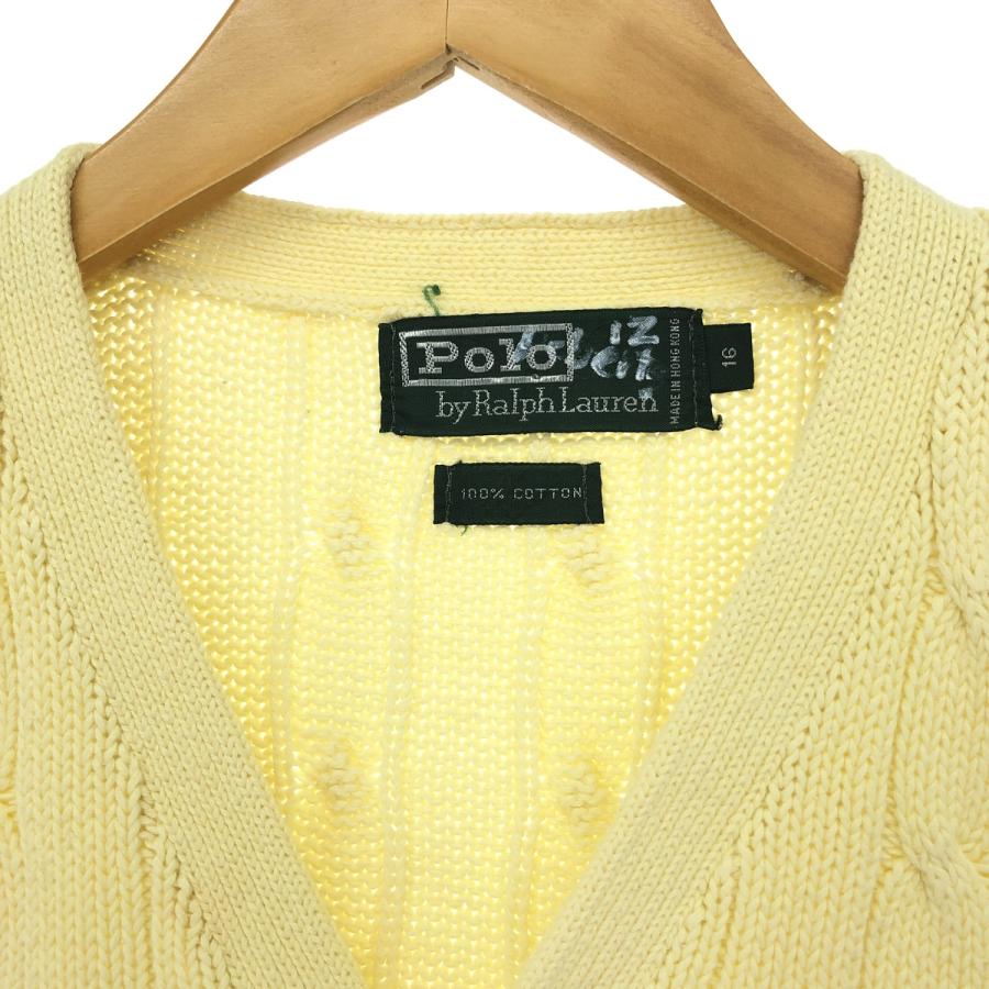 古着 90年代 ラルフローレン Ralph Lauren POLO by ケーブル編み
