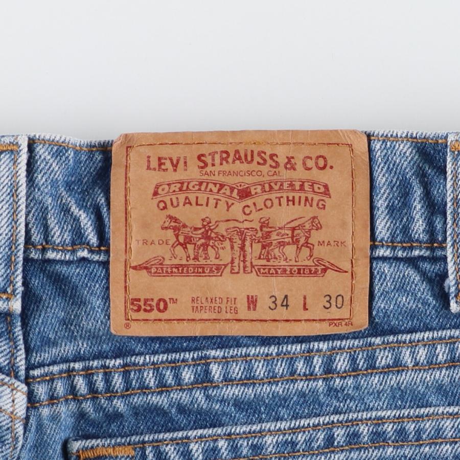 古着 90年代 リーバイス Levi's 550 RELAXED FIT TAPERED LEG テーパードデニムパンツ USA製 メンズw33 ヴィンテージ /eaa421519｜jamtrading1｜03