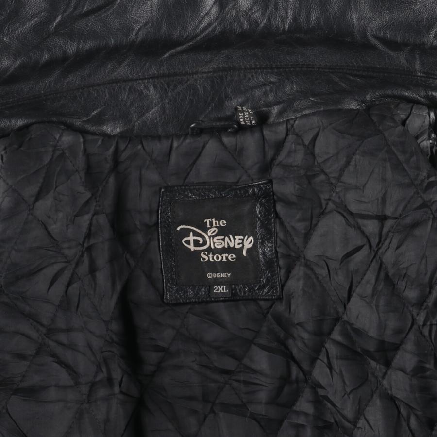 古着 The Disney Store MICKEY MOUSE ミッキーマウス レザーブルゾン
