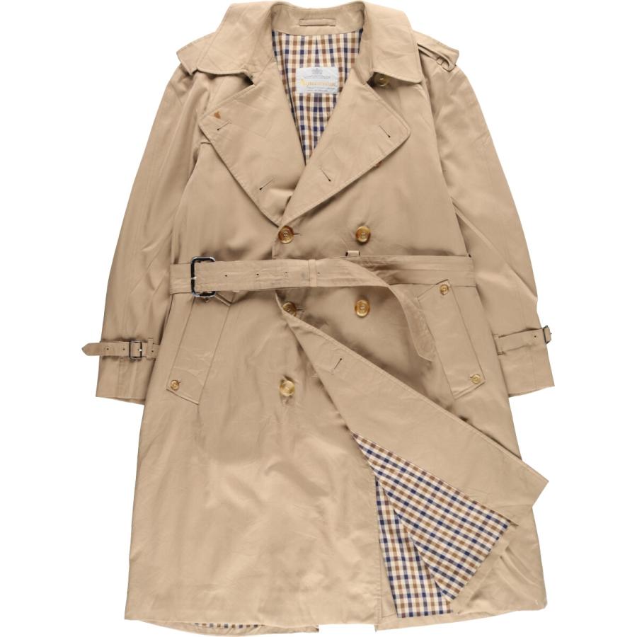 古着 アクアスキュータム Aquascutum トレンチコート 英国製 メンズL 