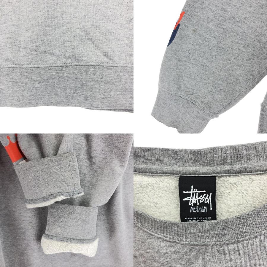 古着 ステューシー STUSSY 袖プリント プリントスウェットシャツ トレーナー USA製 メンズM /eaa423913｜jamtrading1｜10