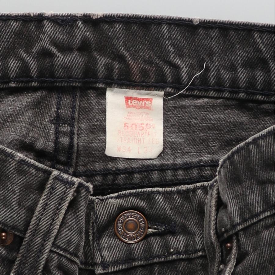 古着 90年代 リーバイス Levi's 505 REGULAR FIT STRAIGHT LEG ブラックデニム テーパードデニムパンツ USA製 メンズw34 ヴィンテージ /eaa425062｜jamtrading1｜04