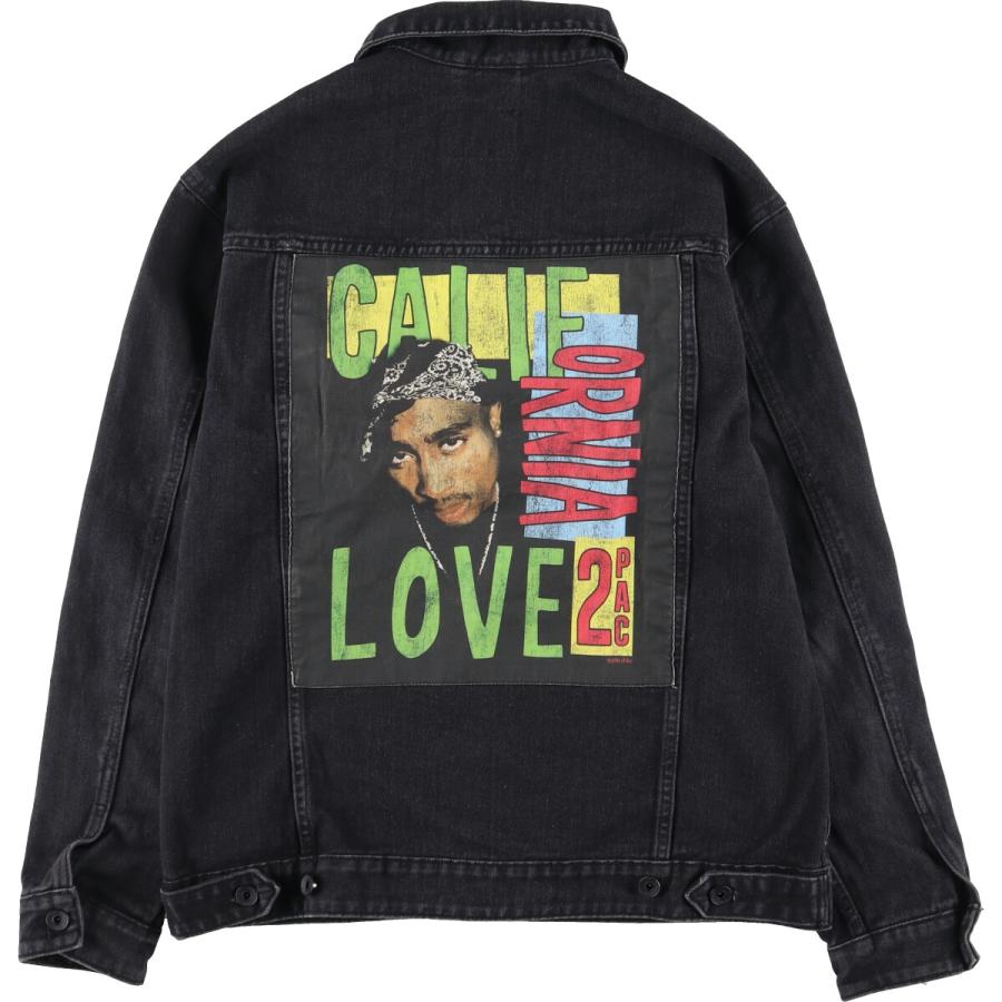 古着 COTTON ON 2pac トゥーパック California Love ブラック デニム 