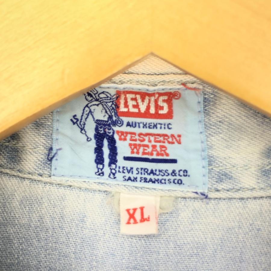 古着 リーバイス Levi's 長袖 デニム ウエスタンシャツ メンズXL /eaa426695｜jamtrading1｜03