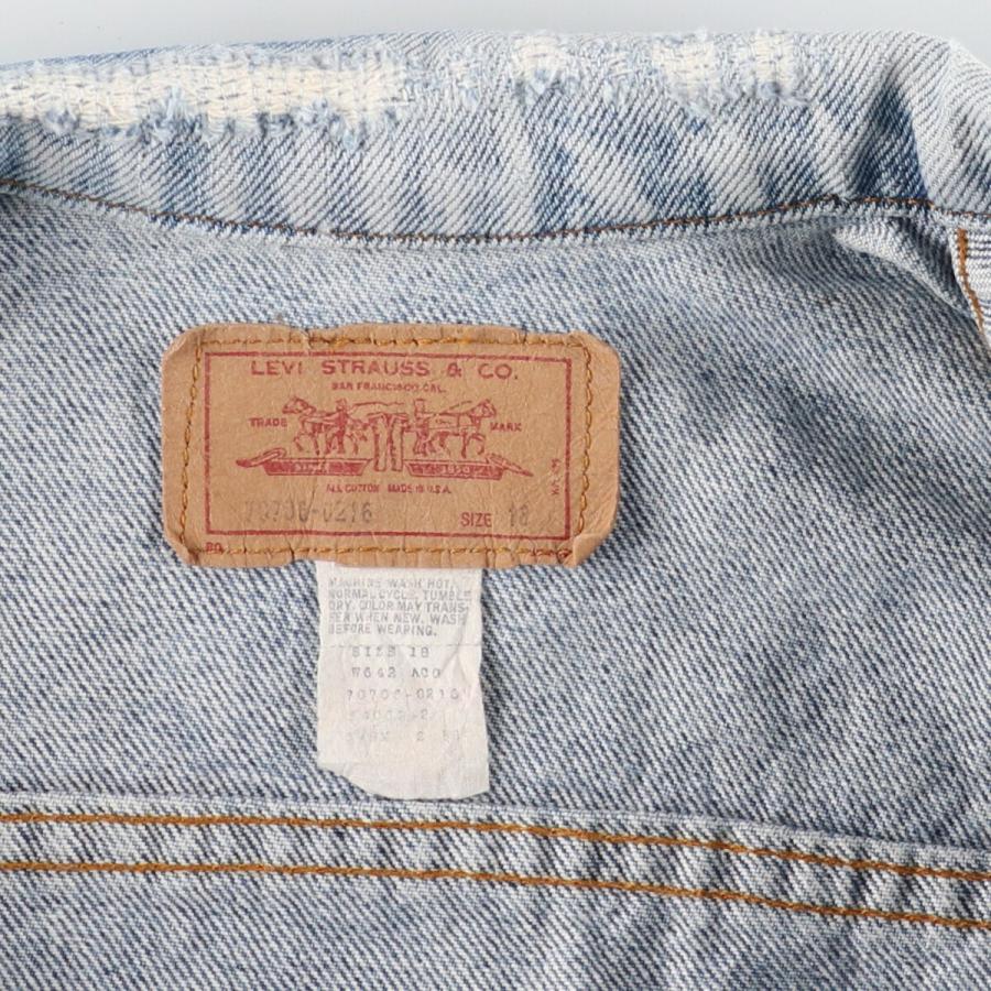 古着 90年代 リーバイス Levi's 70706-0216 バックワッペン デニムジャケット Gジャン USA製 レディースS ヴィンテージ /eaa431994｜jamtrading1｜03