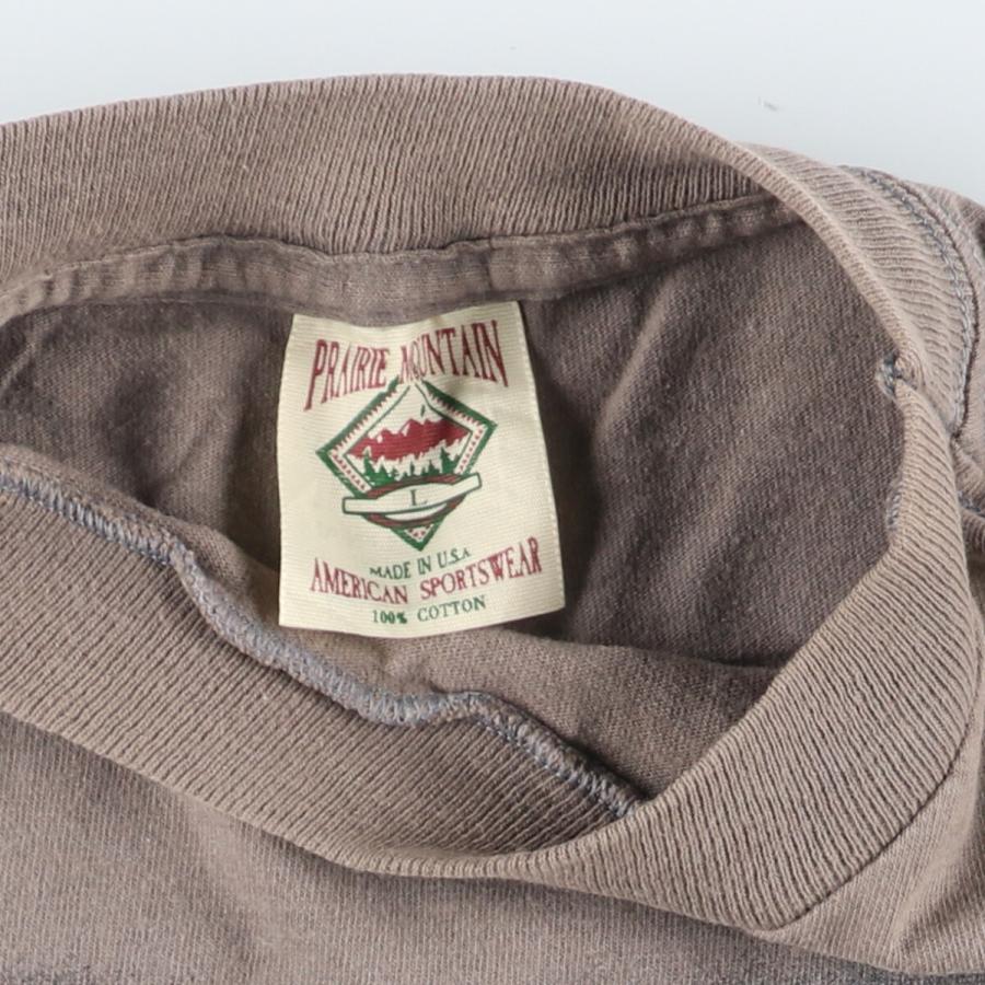 古着 90年代 PRAIRIE MOUNTAIN アニマルTシャツ USA製 メンズL