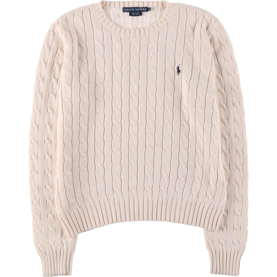 Ralph Lauren - 古着 ラルフローレン Ralph Lauren LAUREN ローレン ケーブル編み コットンニットセーター レディースXXL相当 /eaa468011 古着 ラルフローレン Ralph Lauren ケーブル編み コットンニット