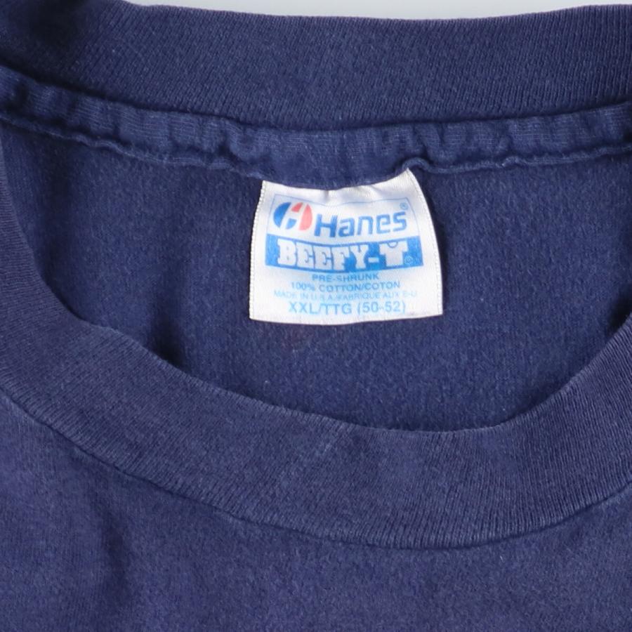 古着 80年代 ヘインズ Hanes BEEFY-T 青タグ バックプリント アドバタイジングTシャツ USA製 メンズXXL ヴィンテージ /eaa442182｜jamtrading1｜03