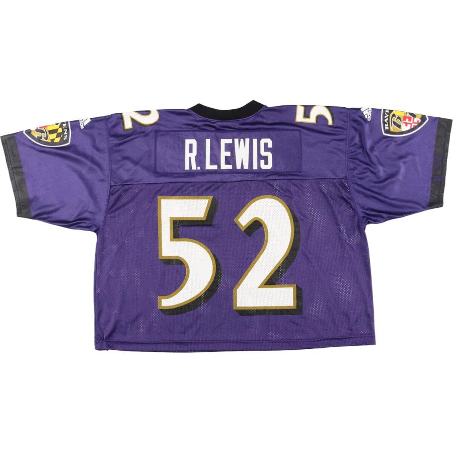 古着 アディダス adidas NFL RAY LEWIS レイルイス Vネック ナンバリング ゲームシャツ フットボールシャツ メンズXL /eaa442293｜jamtrading1｜02