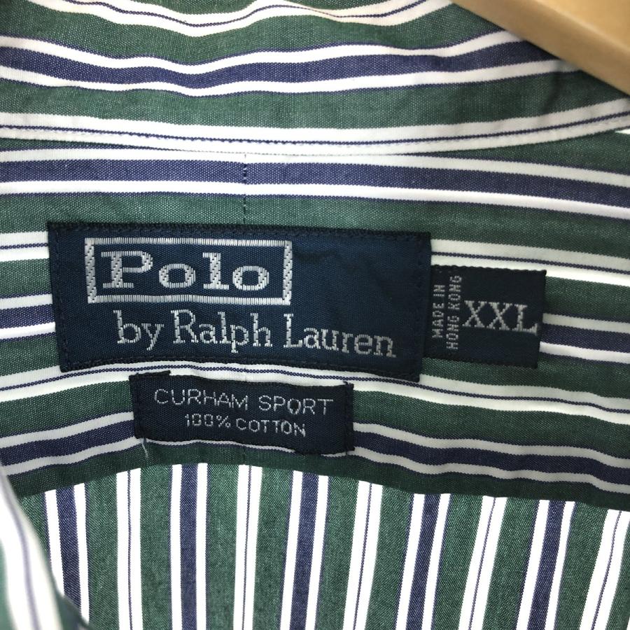 古着 ラルフローレン Ralph Lauren CURHAM SPORT 長袖 コットンストライプシャツ メンズXXL /eaa443665｜jamtrading1｜03