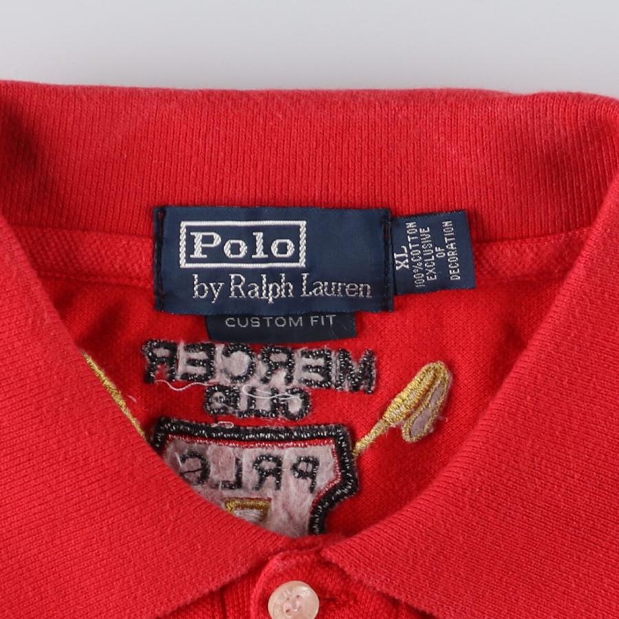 古着 ラルフローレン Ralph Lauren POLO by Ralph Lauren CUSTOM FIT ダブルポニー 半袖 ラガーシャツ メンズL /eaa444823｜jamtrading1｜03