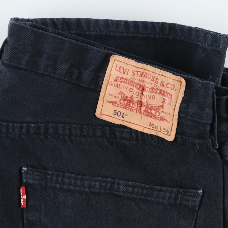 古着 リーバイス Levi's 501 ブラックデニム ストレートデニムパンツ W36 L34 メンズw37 /eaa444969｜jamtrading1｜03