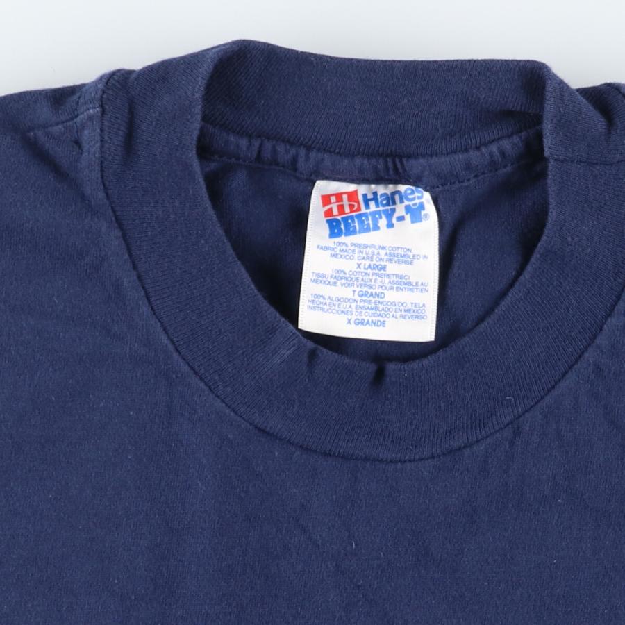 古着 90年代 ヘインズ Hanes BEEFY-T バックプリント ポケットTシャツ USA製 メンズXL ヴィンテージ /eaa446369｜jamtrading1｜03