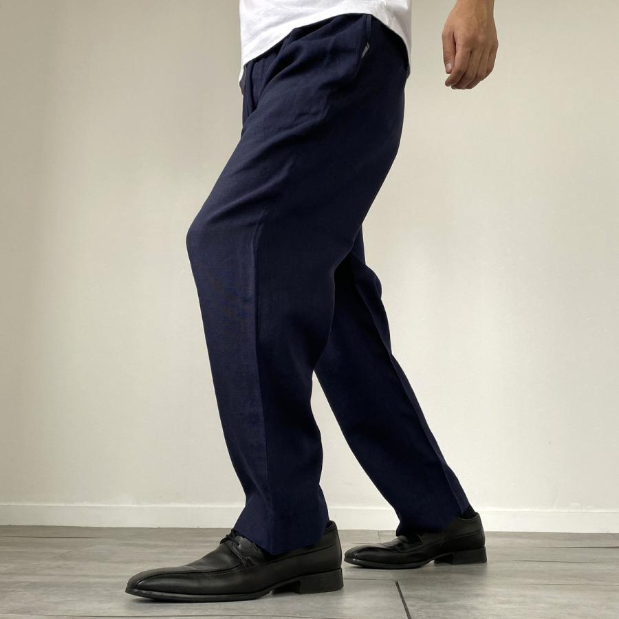 【Polo by Ralph Lauren】リネンツータックスラックス USA製 古着 ラルフローレン Ralph Lauren POLO UNIVERSITY ツータック