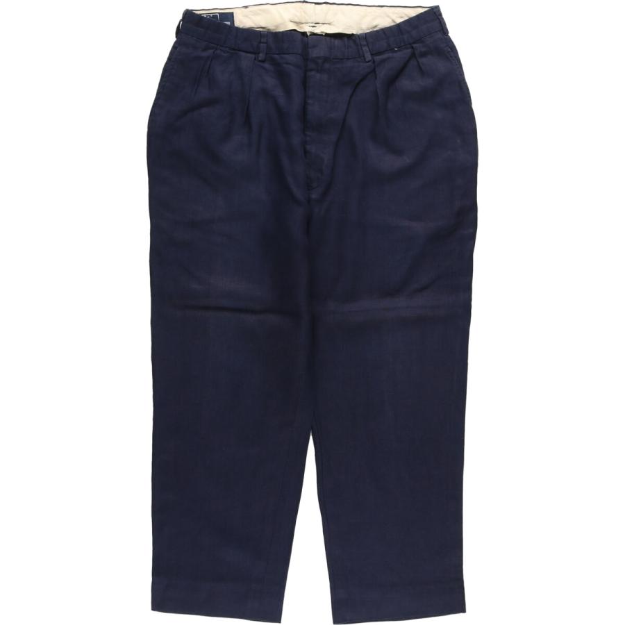 【Polo by Ralph Lauren】リネンツータックスラックス USA製 古着 ラルフローレン Ralph Lauren POLO UNIVERSITY ツータック