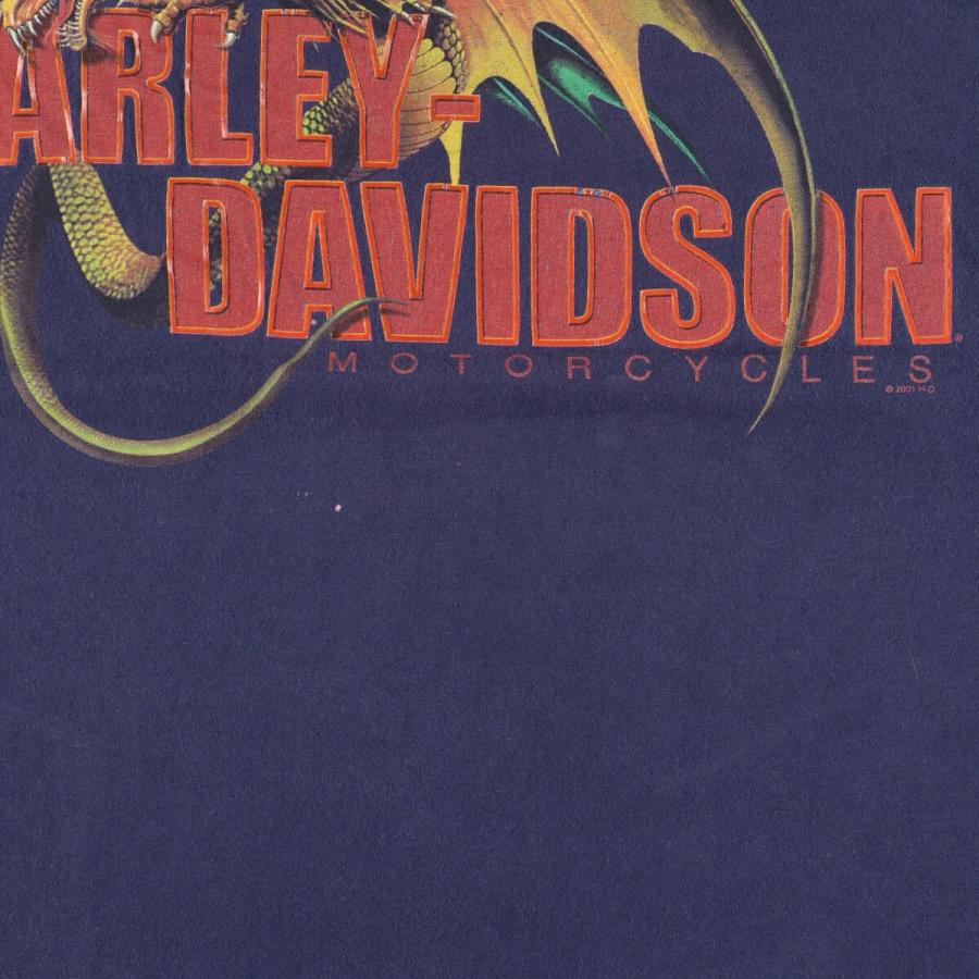 古着 00年代 ハーレーダビッドソン Harley-Davidson 龍柄 ドラゴン柄 モーターサイクル バイクTシャツ USA製 メンズXL /eaa447877｜jamtrading1｜07