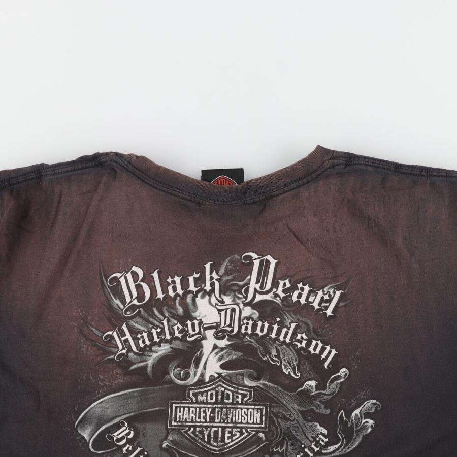 古着 10年代 ハーレーダビッドソン Harley-Davidson ドクロ柄 スカル柄 モーターサイクル バイクTシャツ メンズL /eaa448909｜jamtrading1｜07