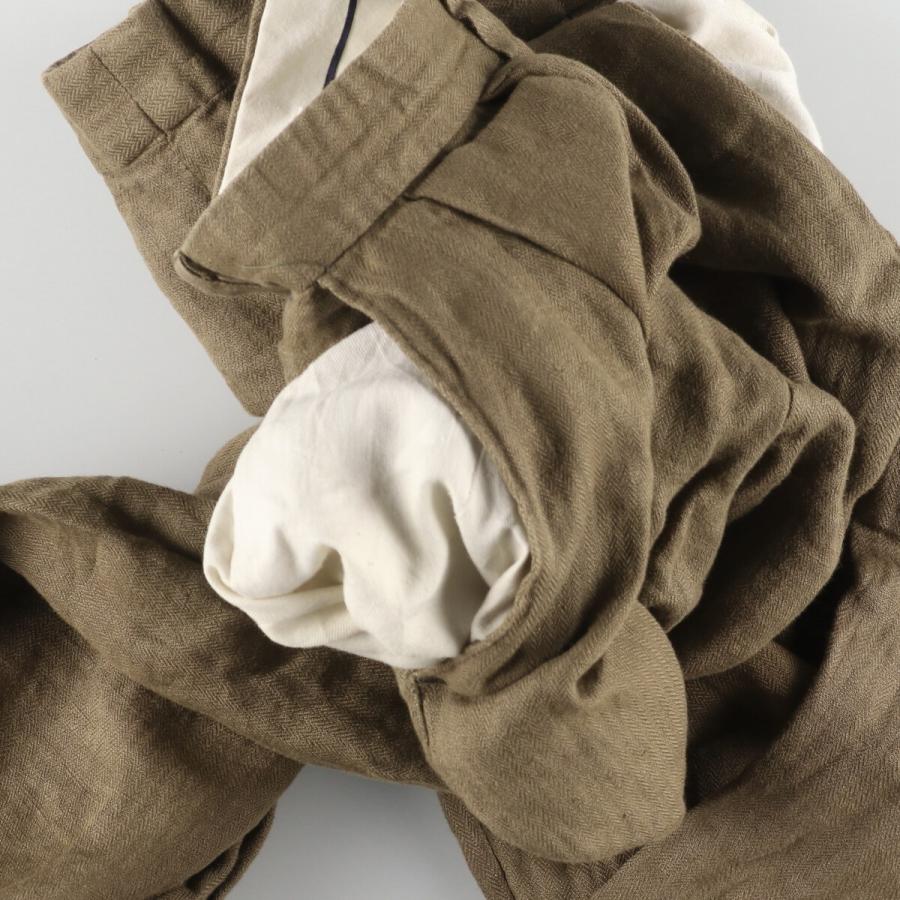 【Polo by Ralph Lauren】リネンツータックスラックス USA製 古着 ラルフローレン Ralph Lauren POLO UNIVERSITY ツータック