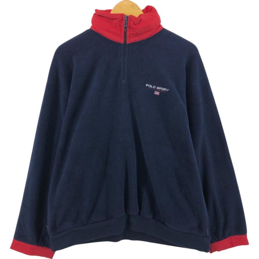 古着 90年代 ラルフローレン POLO SPORT ポロスポーツ ハーフジップ 
