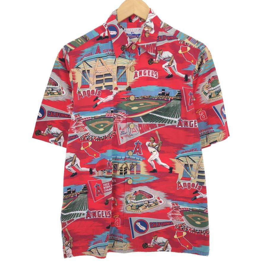 未使用タグ付き ドジャース Dogers ✕ レインスプーナー アロハシャツ L reyn spooner 古着 レインスプーナー GENUINE MERCHANDISE MLB