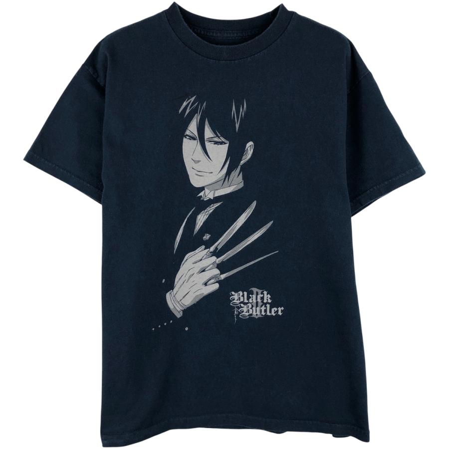古着 BLACK BUTLER 黒執事 セバスチャン アニメ キャラクタープリントT 