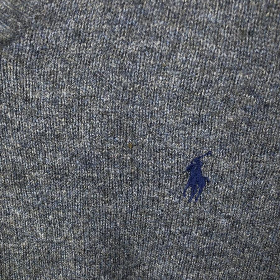 古着 ラルフローレン Ralph Lauren POLO by Vネック ラムウールニット