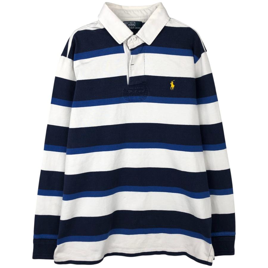 古着 ラルフローレン Ralph Lauren POLO by CUSTOM FIT ボーダー柄