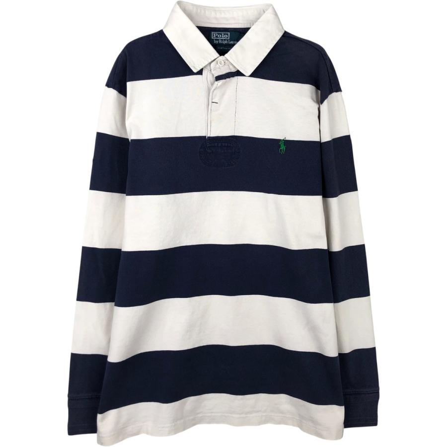 古着 ラルフローレン Ralph Lauren POLO by CUSTOM FIT ボーダー柄