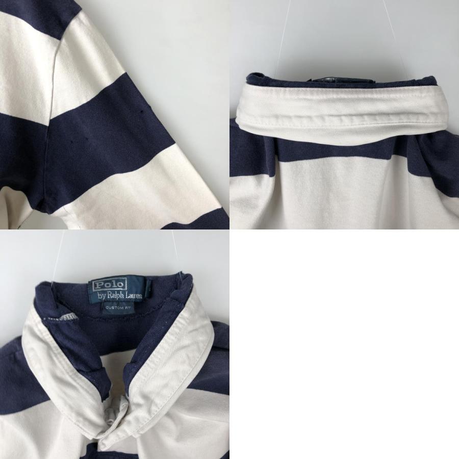 古着 ラルフローレン Ralph Lauren POLO by CUSTOM FIT ボーダー柄