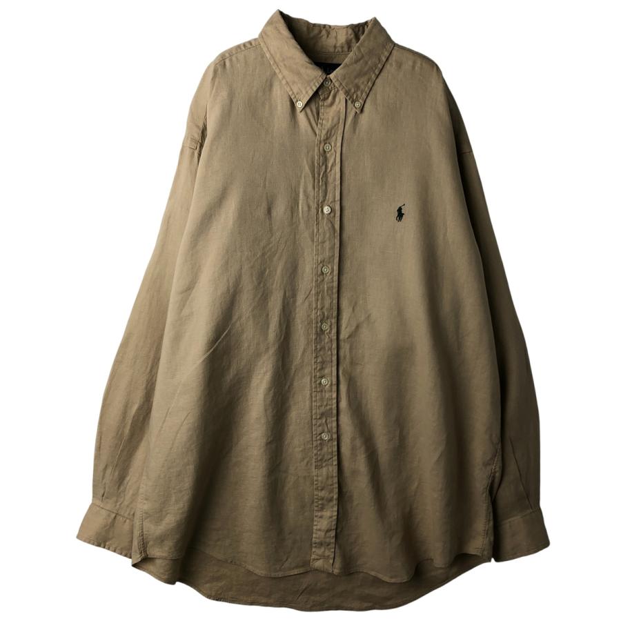 古着 ラルフローレン Ralph Lauren BLAKE 長袖 リネン ボタンダウン