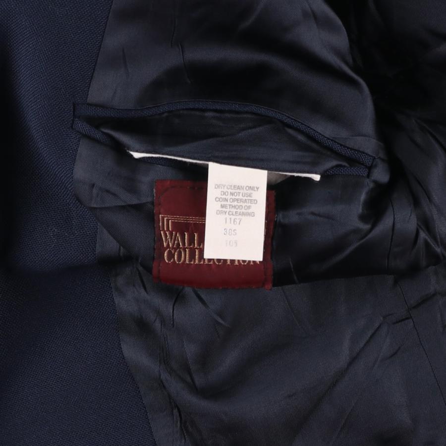 古着 WALL STREET COLLECTION 紺ブレザー テーラードジャケット USA製
