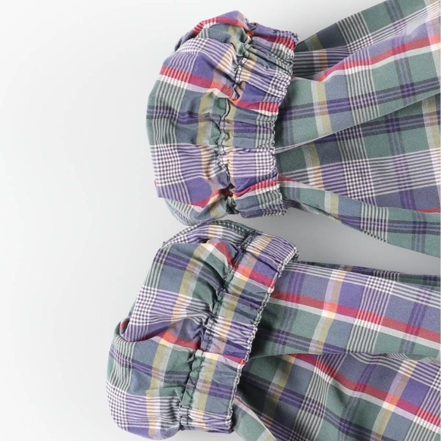90s eddie bauer コットンアノラックパーカー　マドラスチェック Eddie Bauer（エディーバウアー） 古着 マドラスチェック コットンプル