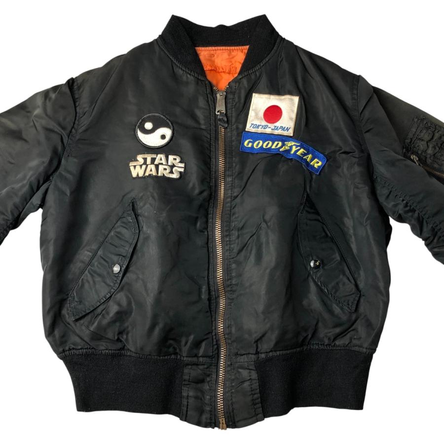 古着 民間品 アルファ ALPHA MA-1タイプ 中綿入り カスタム ミリタリー