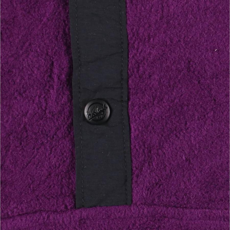 希少　Woolrich 赤紫ストライプ ベスト　90s usa製 USA製！！【Woolrich ウールリッチ】ヴィンテージウールベスト XL