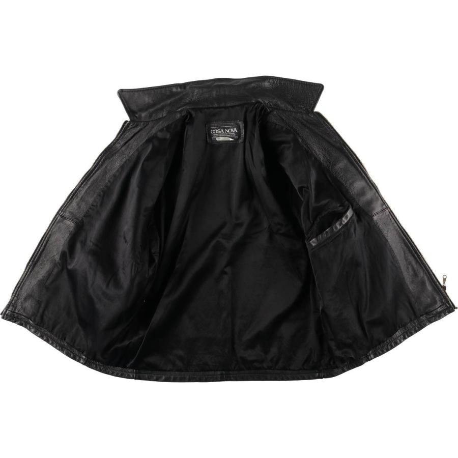 しらす丼カナダ製vintageレザージャケットブラック本革ブルゾン短丈クラ George's ブルゾン アウター レザーブルゾン メンズ レディース