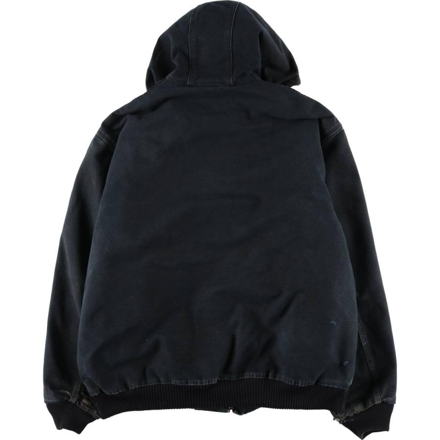 カーハート アクティブジャケット パーカー 古着 USA製 XL 黒 17892 Carhartt アクティブパーカーダックジャケットXL 黒メイドインUSA