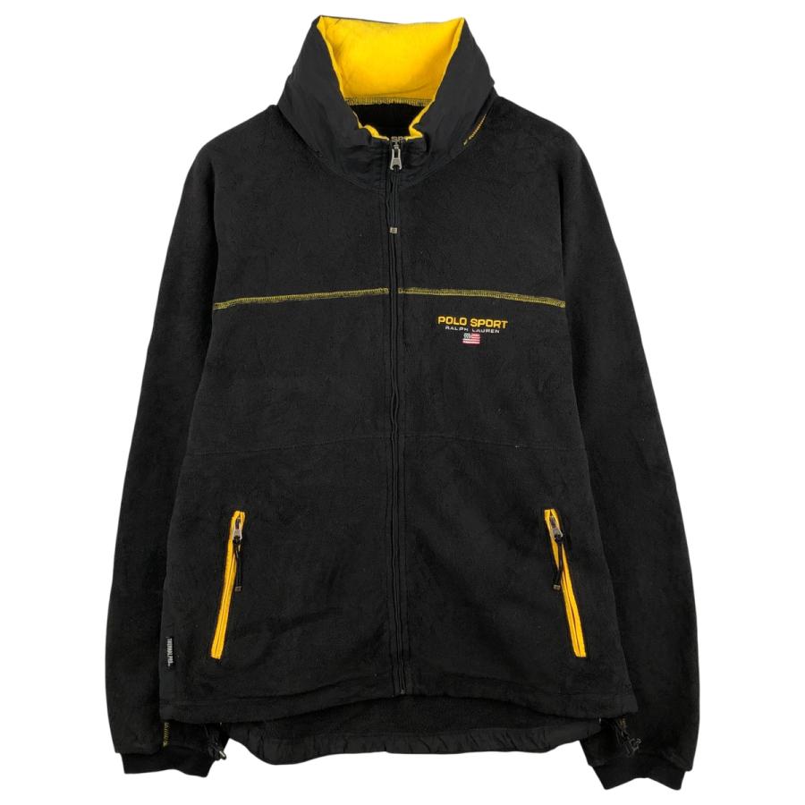 万能アイテム POLOワッペン 90s POLO SPORT フリースジャケット 古着 90年代 ラルフローレン Ralph Lauren POLO SPORT ポロスポーツ